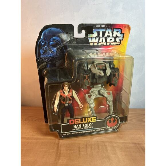 Star Wars Deluxe Han Solo Power of the Force 1996 Kenner Action Figure NEW 69612 - Picture 1 of 14